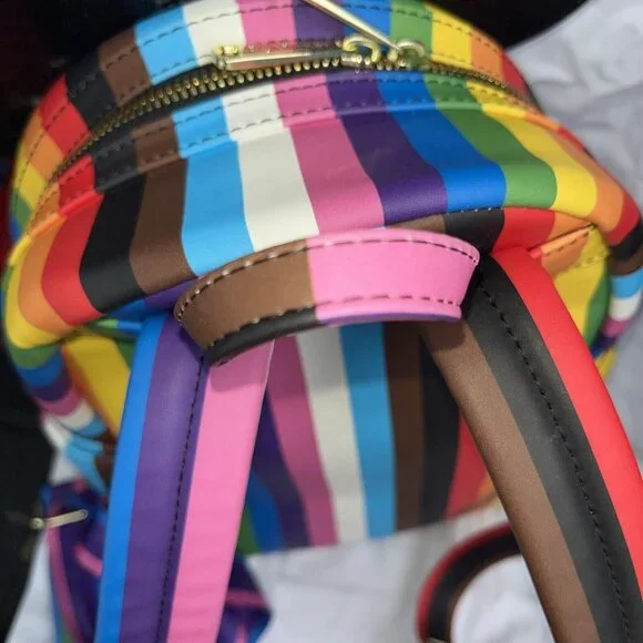 Loungefly Disney Mickey Mouse Pride Rainbow Mini Backpack NWOT - Picture 16 of 16